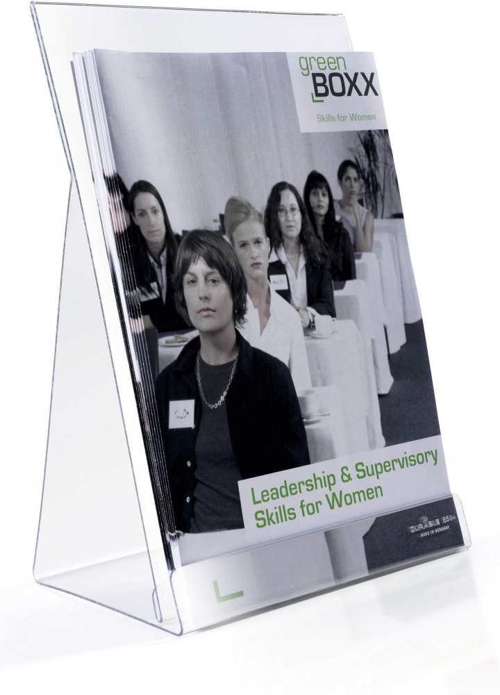 Stojak na prospekty Durable, A4, przezroczysty