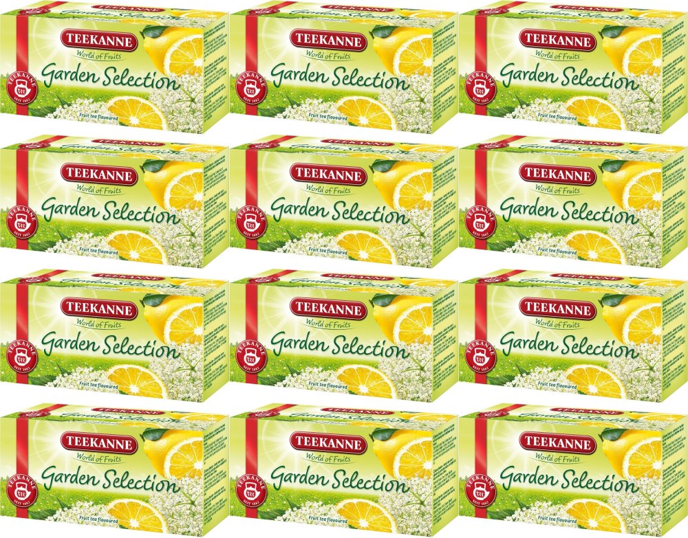12x Herbata owocowa w kopertach Teekanne Garden Selection, 20 sztuk x 2.25g