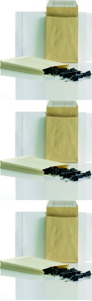 3x Koperta rozszerzana Bong, E4 z paskiem HK, 25 sztuk, biały