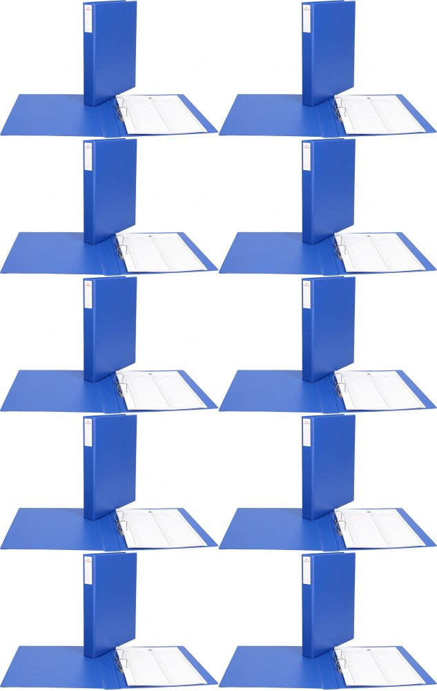 10x Segregator ringowy Biurfol, do akt osobowych, A4, 45mm, 2 ringi, niebieski