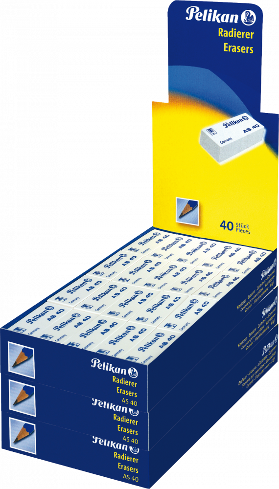 120x Gumka ołówkowa Pelikan AS 40, biały