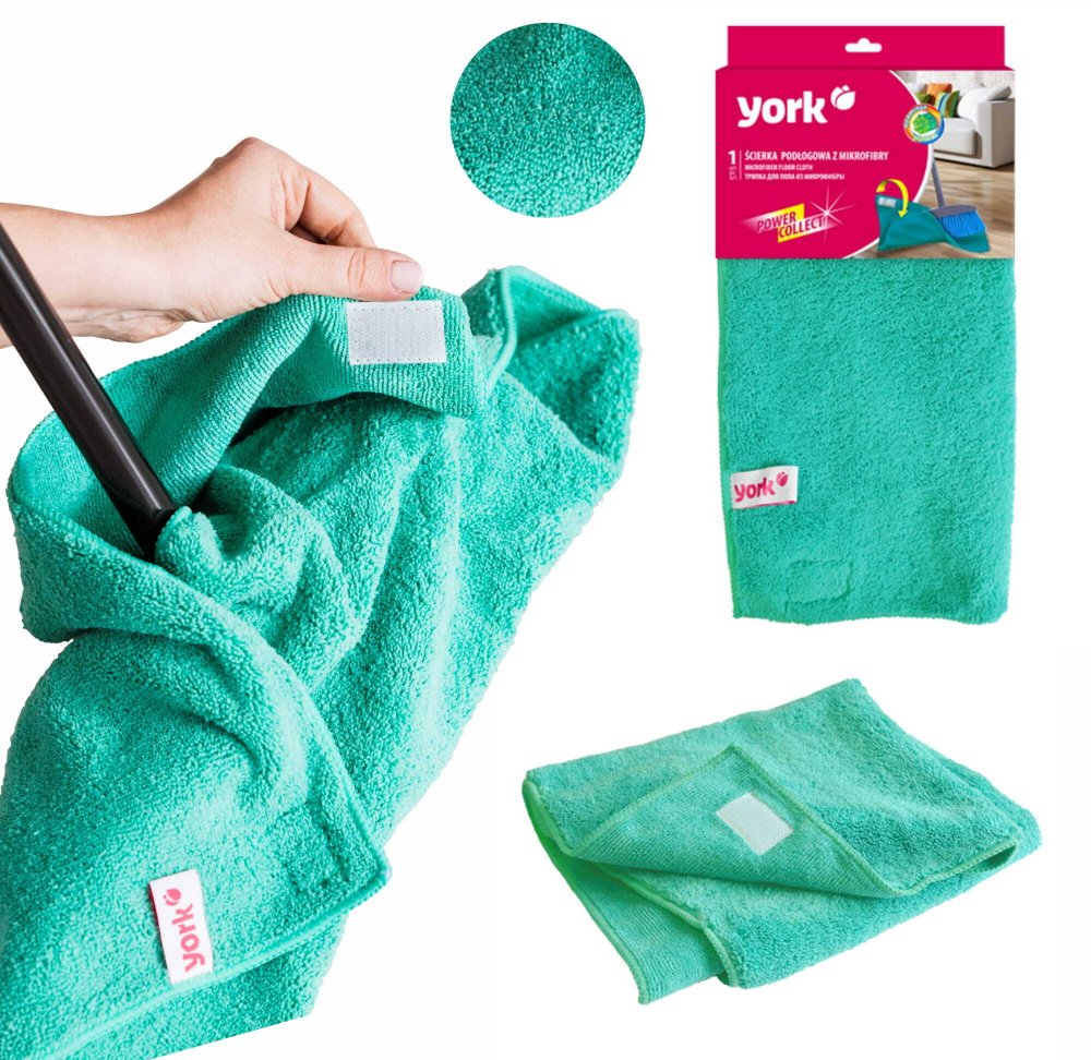Ścierka podłogowa York Power Collect, mikrofibra, 50x60cm, zielony