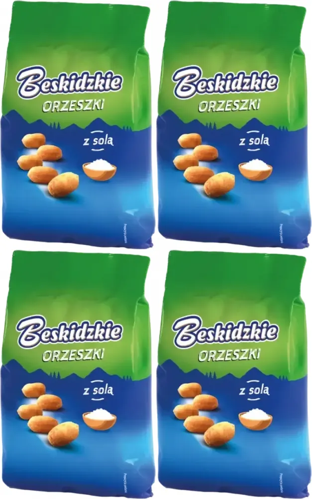 4x Orzeszki ziemne Beskidzkie, z solą morską, 220g