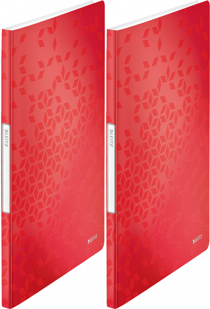 2x Album ofertowy Leitz Wow, A4, 20 koszulek, czerwony