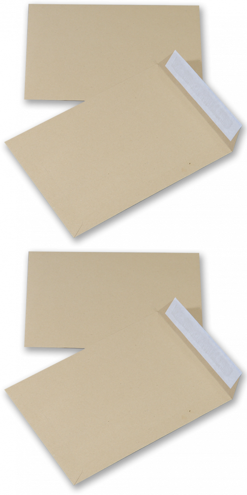 2x Koperta standardowa NC, C4, z paskiem HK, 250 sztuk, brązowy