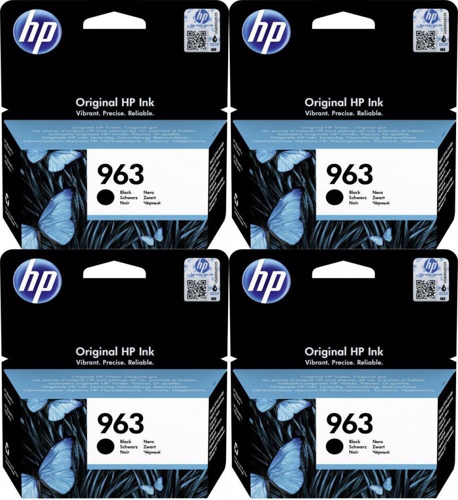 4x Tusz HP 963 (3JA26AE), 1000 stron, black (czarny)