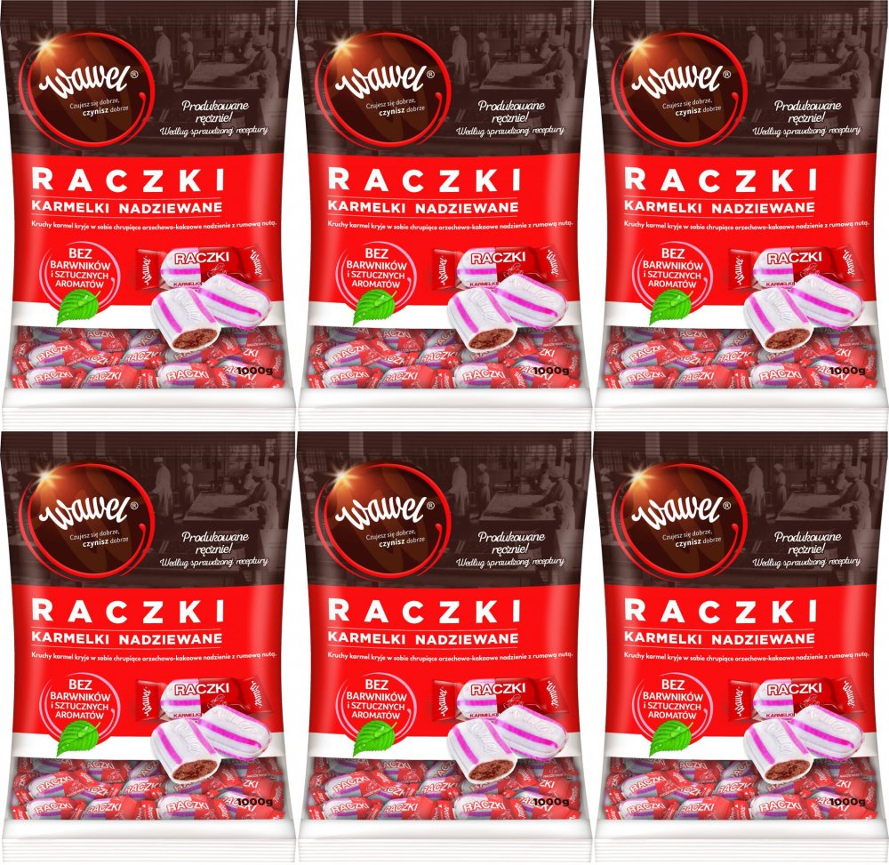 6x Karmelki Raczki Wawel, 1kg