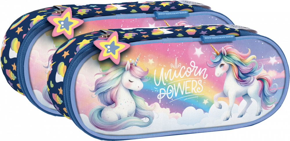 2x Piórnik szkolny Derform A Jednorożec 16, saszetka, bez wyposażenia