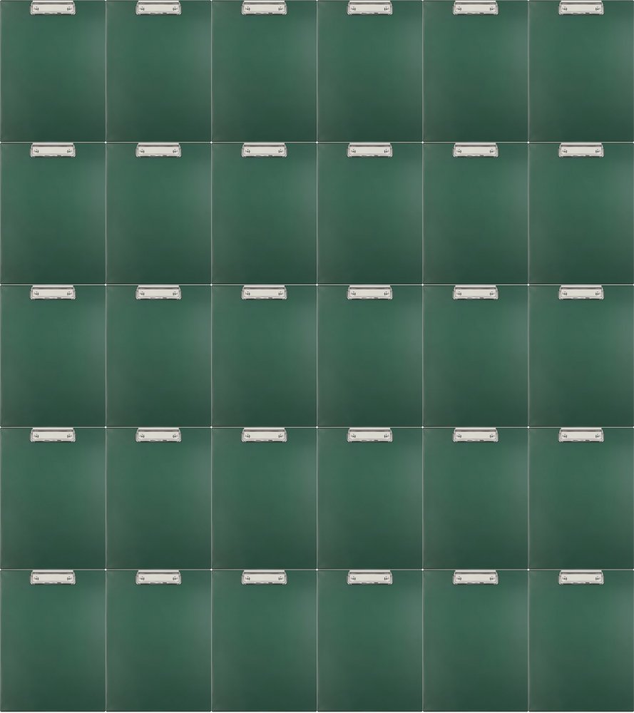 30x Clipboard Biurfol, A4, zielony ciemny