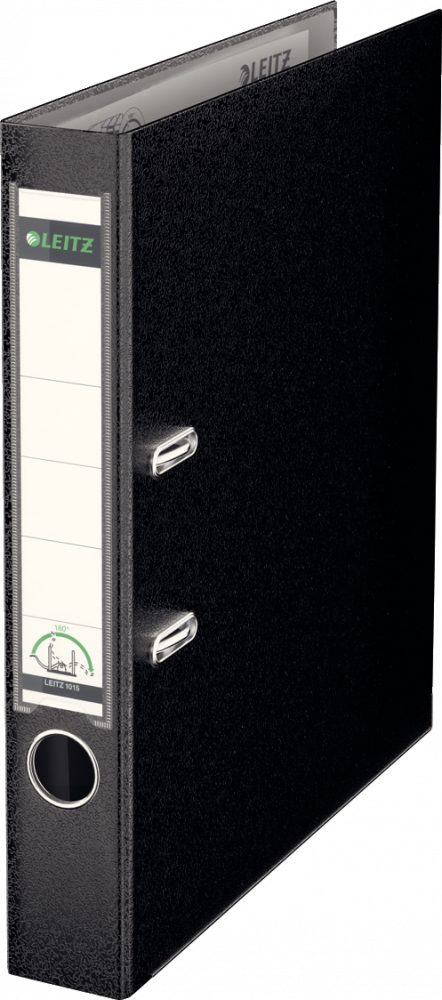 Segregator Leitz 180°, A4, szerokość grzbietu 50mm, do 350 kartek, czarny