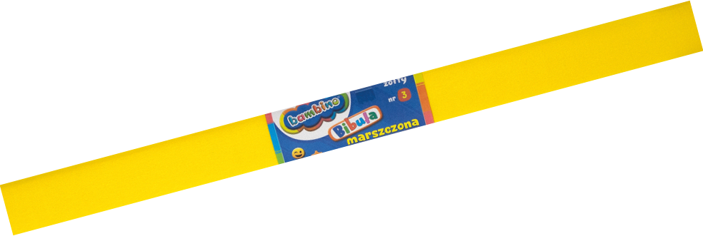 Bibuła marszczona Bambino, 200x50cm, żółty