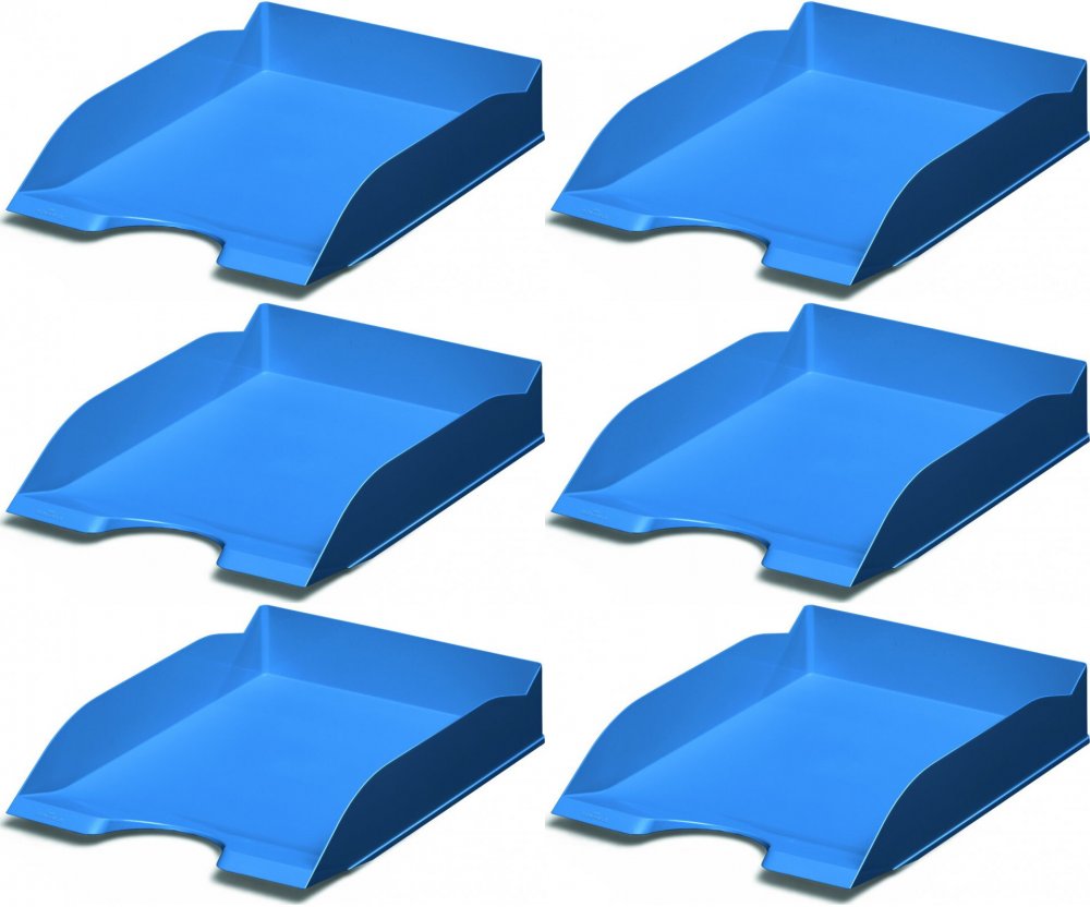 6x Półka na dokumenty Durable ECO, A4, plastikowa, niebieski