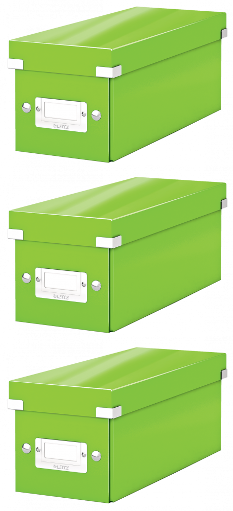 3x Pudełko do przechowywania Leitz Click&Store, 143x136x352mm, 1 sztuka, zielony