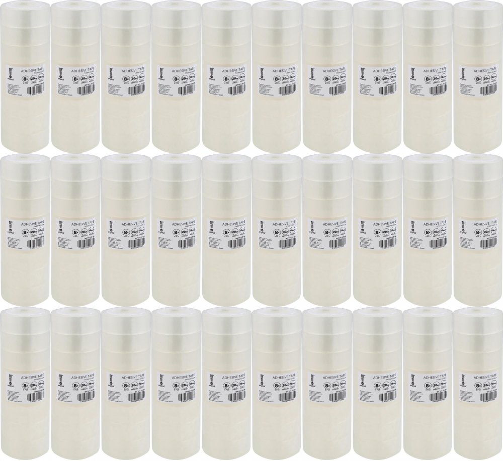 120x Taśma klejąca MemoBe 18mmx20m, 8 sztuk, przezroczysty