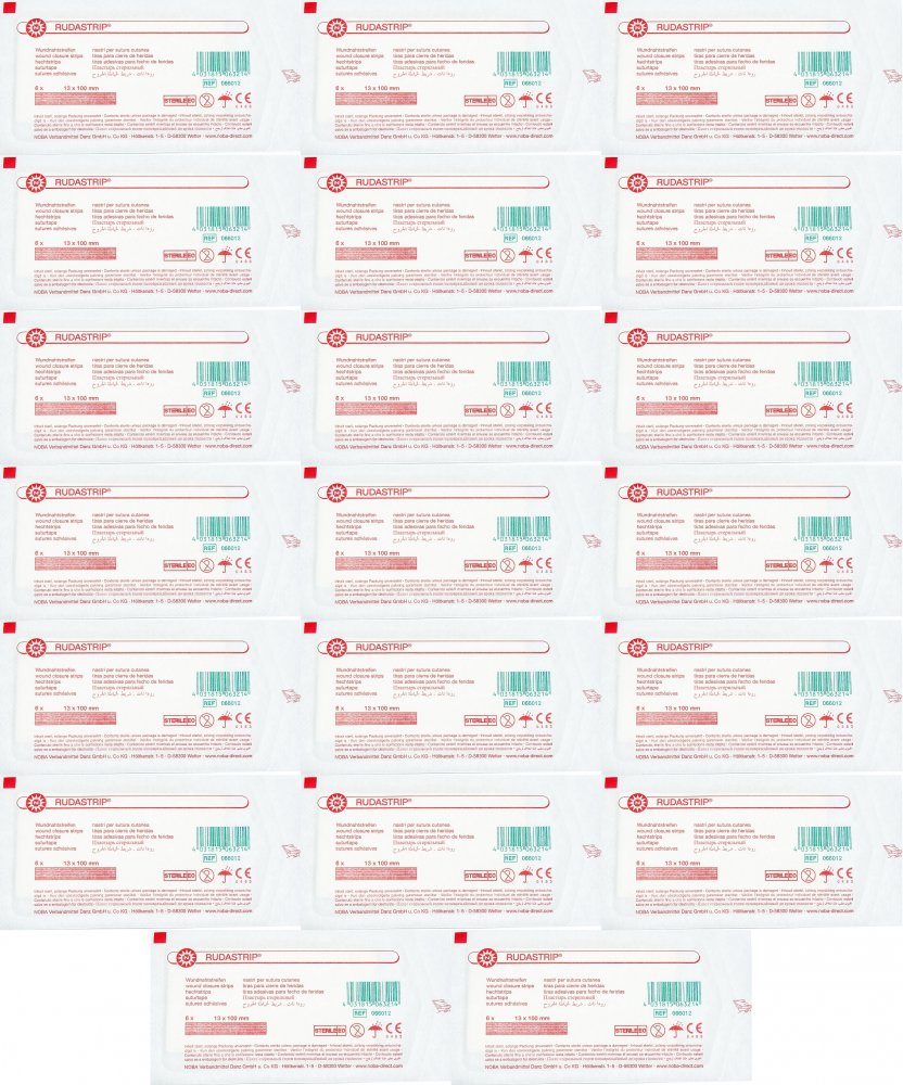 20x Paski do zamykania ran Steri Strip, 12mm x 100mm, 6 sztuk