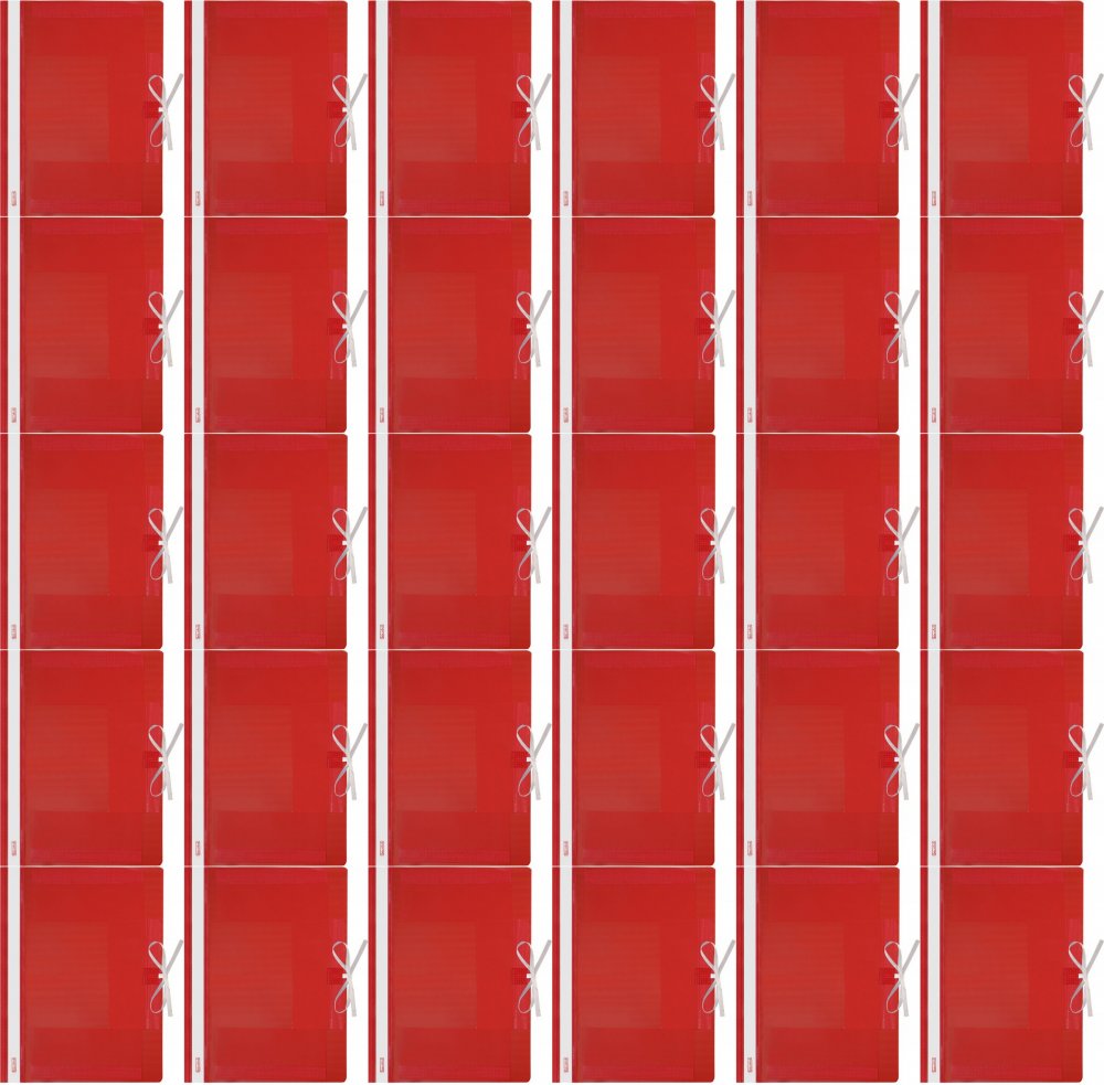 75x Teczka wiązana Biurfol, A4, plastikowa, czerwony