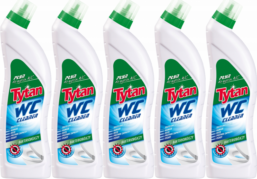 5x Płyn do czyszczenia WC Tytan, 700g, original