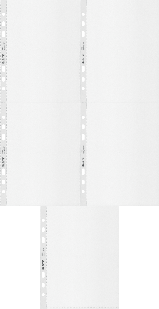 5x Koszulki groszkowe Leitz Recycle, A5, 100μm, 25 sztuk, transparentny