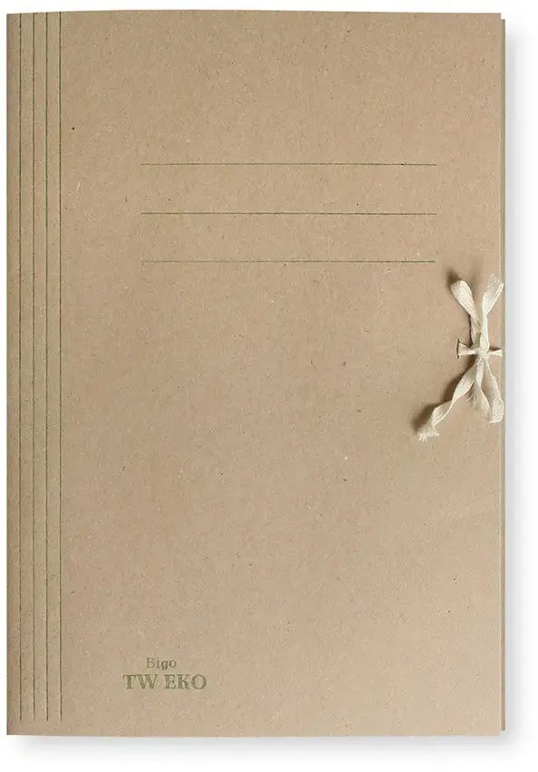 Teczka wiązana Bigo EKO, ekologiczna, A4, kartonowa, 300g/m2, 35mm