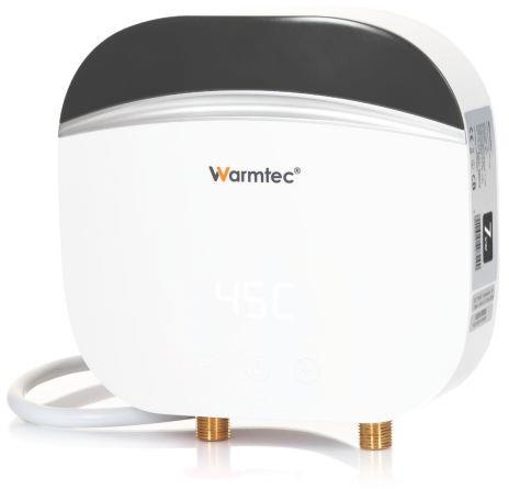Przepływowy podgrzewacz wody Warmtec EcoSink+, elektryczny, 3.5 kW, biało-czarny