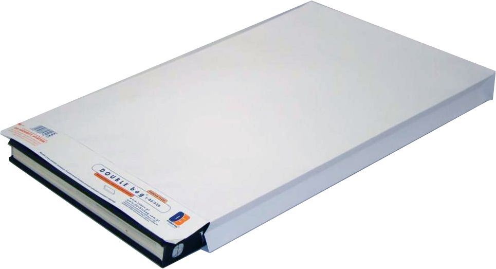 Koperta rozszerzana Double Bag E-DS-220, dwuwarstwowa, z paskiem HK, 280x440x60mm, 20 sztuk, biały