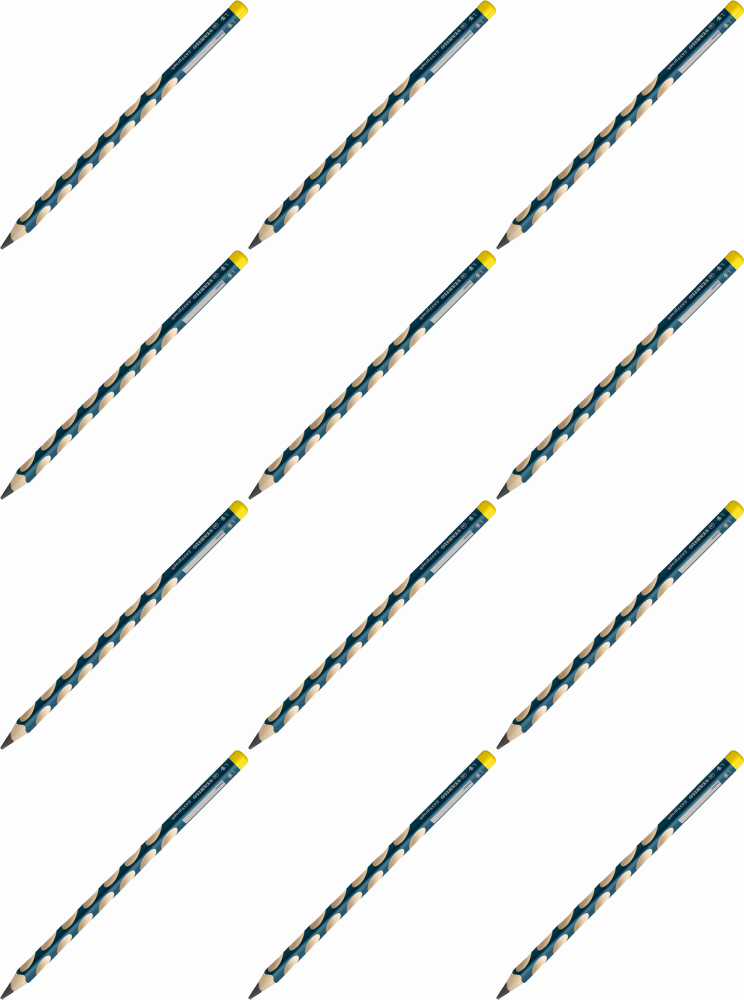 12x Ołówek Stabilo EASYgraph, HB, dla leworęcznych, morski