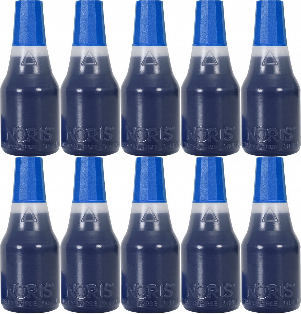 10x Tusz do pieczątek Noris, 110S, 25 ml, bezolejowy, niebieski