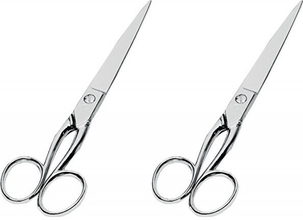 2x Nożyczki biurowe Leniar, metal, 17.8cm, srebrny