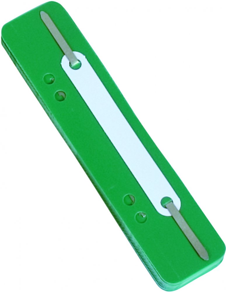 Wąsy skoroszytowe spinające dokumenty Donau, z metalową zawieszką, 25 sztuk, zielony