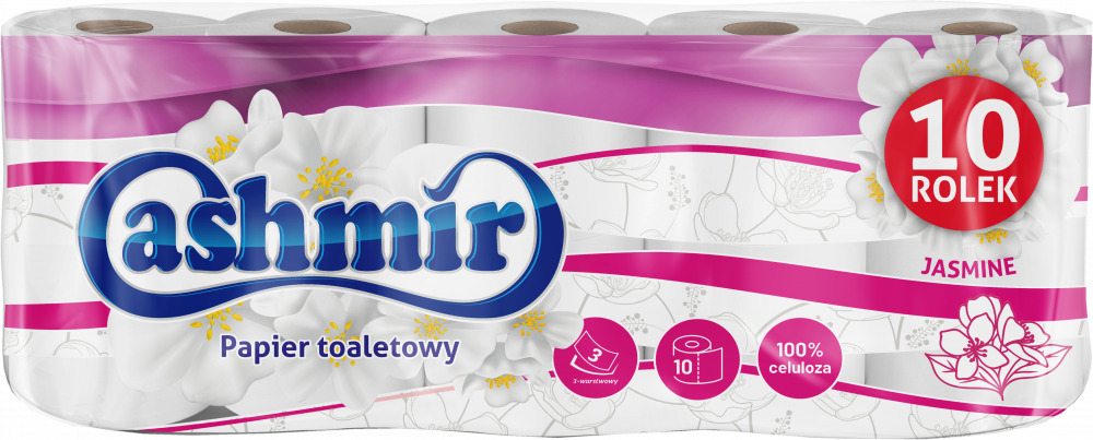 Papier toaletowy Cashmir, Jasmine. 3-warstwowy, 10 sztuk, biały