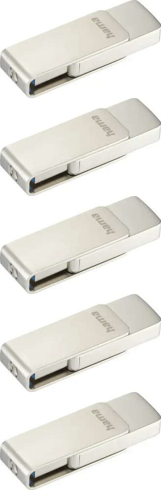 5x Pendrive Hama Rotate Pro USB Stick, 256GB, obracany, USB 3.0, srebrny