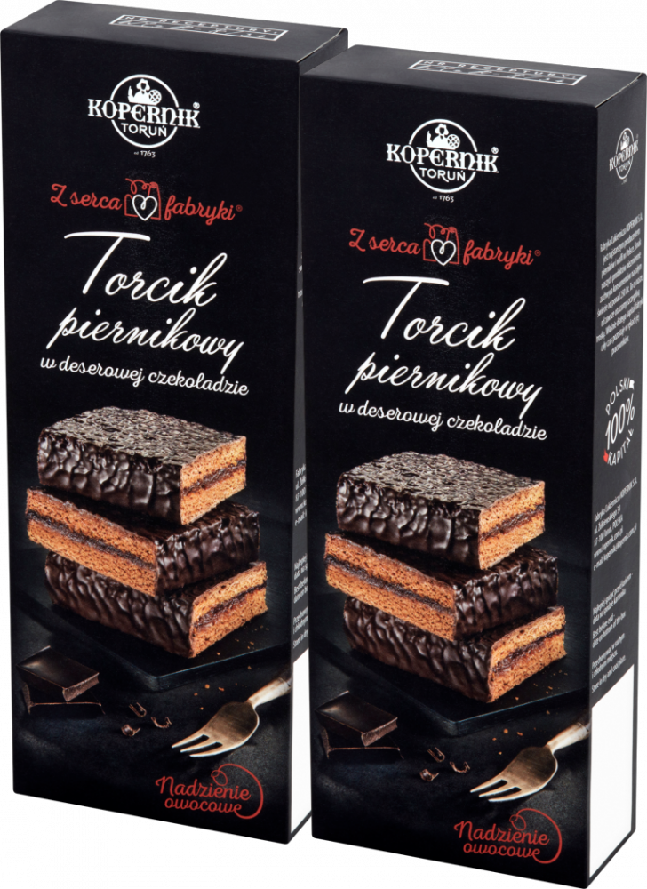 2x Torcik Piernikowy Kopernik Premium, owocowy w deserowej czekoladzie, 180g