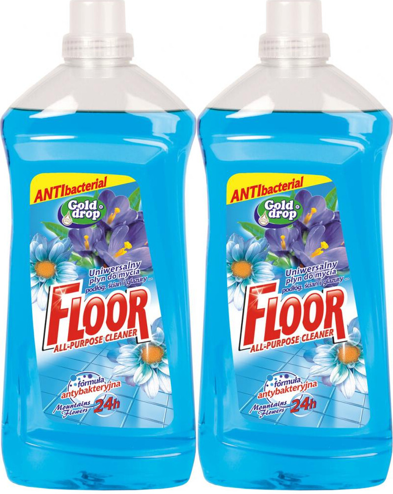 2x Płyn uniwersalny Floor Gold Drop, kwiaty gór, 1.5l
