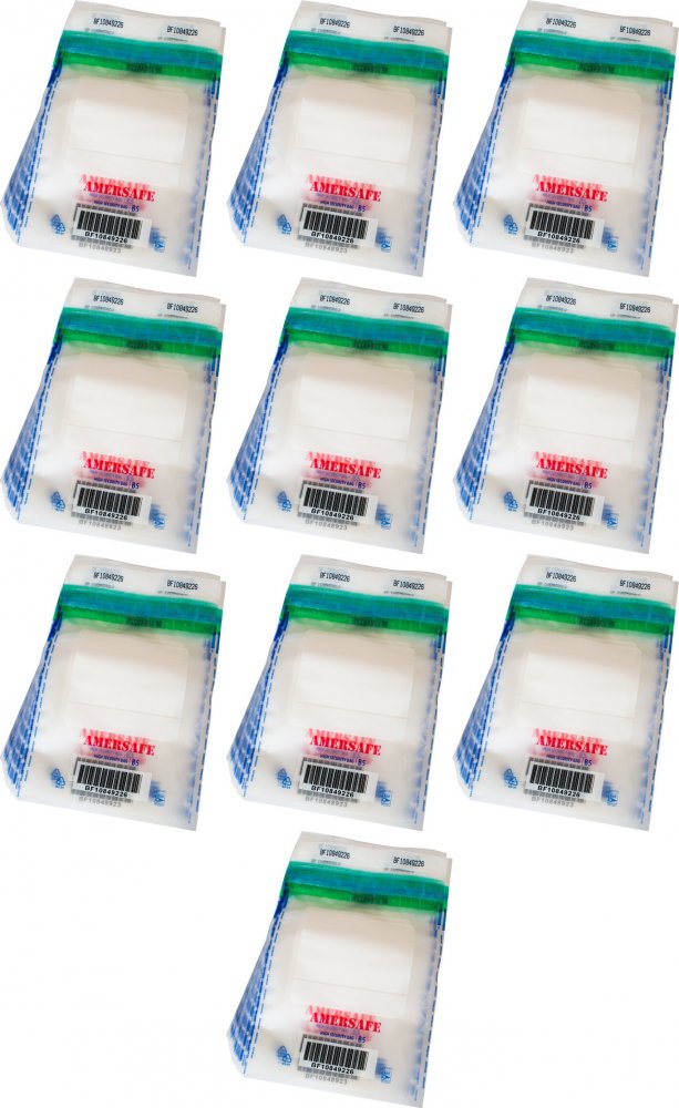 10x Koperta bezpieczna SuperpackSafe, B5, z paskiem HK, 10 sztuk, przezroczysty