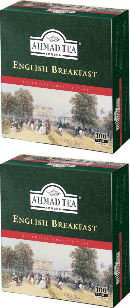 2x Herbata czarna w torebkach Ahmad English Breakfast, 100 sztuk x 2g