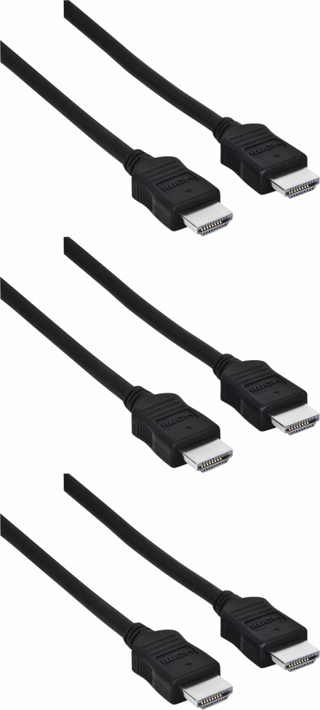 3x Kabel HDMI - HDMI Hama, 1.5m, czarny