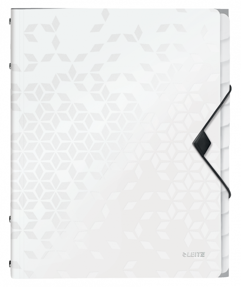 Teczka z przegródkami Leitz Wow, A4, 12 przegródek, biały