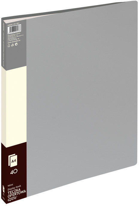 Album ofertowy Grand 9004A, A4, 40 koszulek, szary