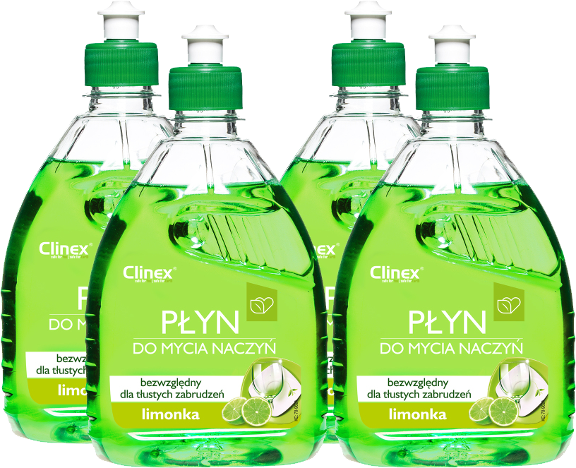 4x Płyn do ręcznego mycia naczyń Clinex Hand Wash, limonka, 500ml