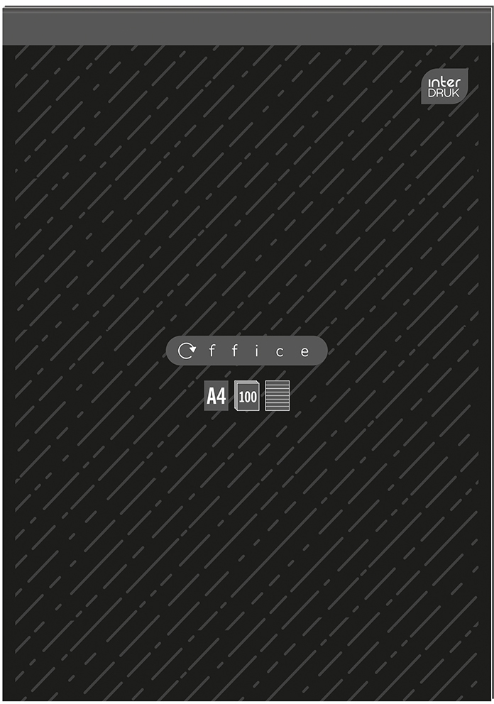 Blok biurowy w linie Interdruk, A4, 100 kartek, mix wzorów