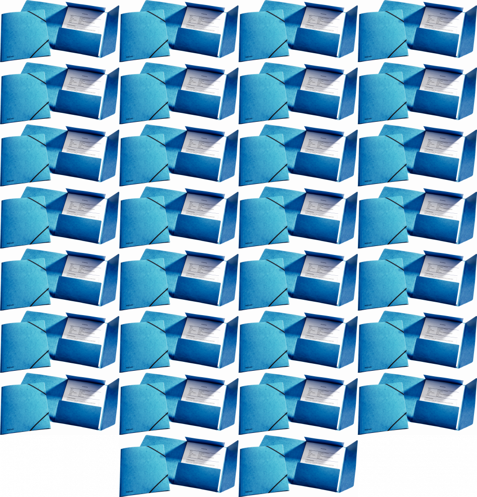 40x Teczka preszpanowa z narożną gumką Esselte, A4, 330g/m2, 4mm, niebieski