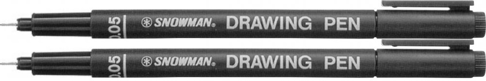 2x Cienkopis kreślarski Snowman, 0.05mm, czarny