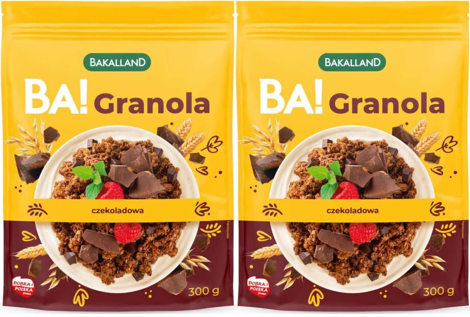 2x Granola Bakalland BA! czekoladowa, 300g