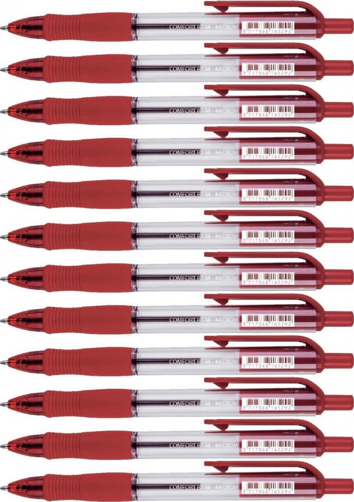 20x Długopis automatyczny Foray, Comfort RT-M, 1mm, czerwony