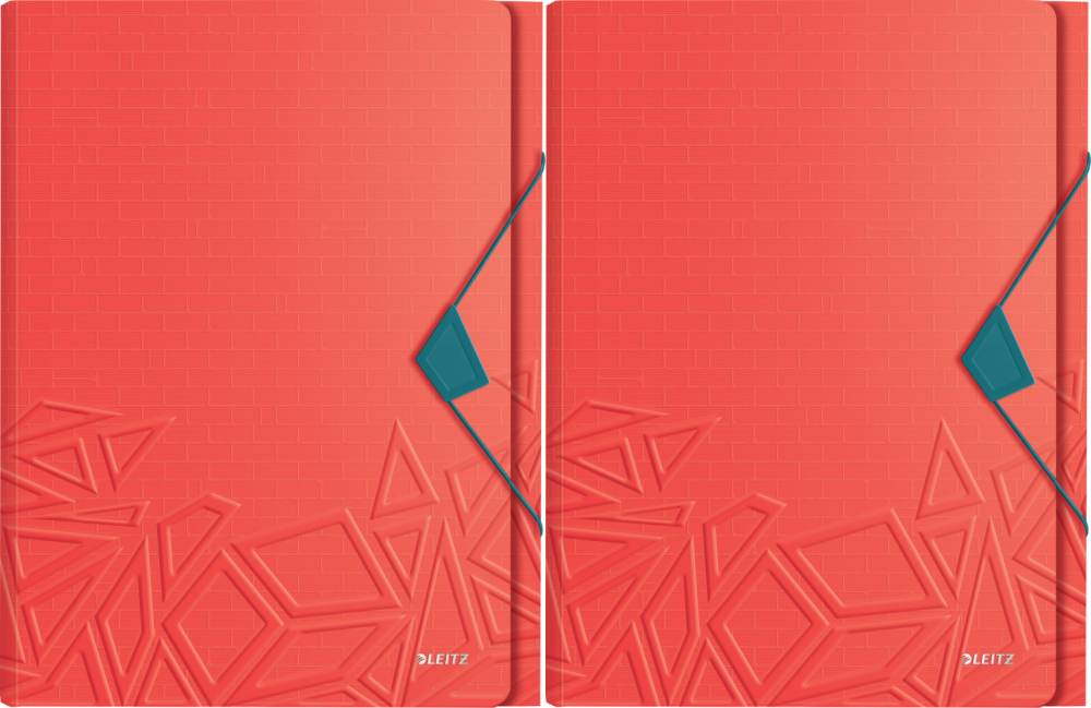 2x Teczka z przegródkami Leitz Urban Chic, A4, 6 przegródek, czerwony