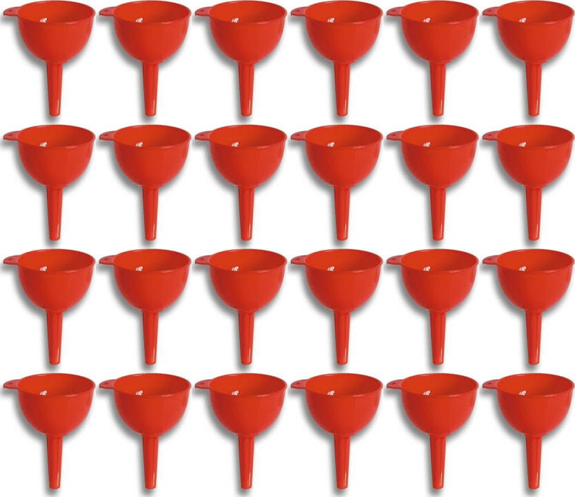 24x Lejek kuchenny Warmel, z sitkiem, 12.5cm, mix kolorów