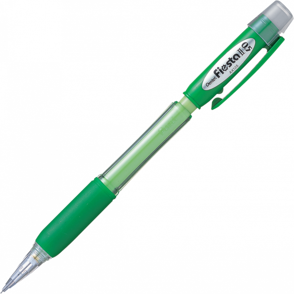 Ołówek automatyczny Pentel Fiesta AX125, 0.5mm, z gumką, zielony