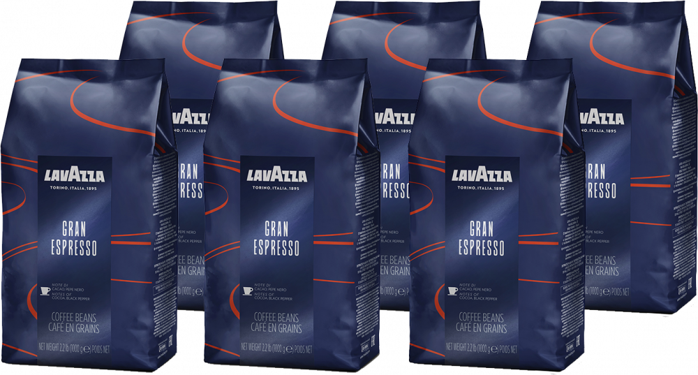 6x Kawa ziarnista Lavazza Gran Espresso, 1kg