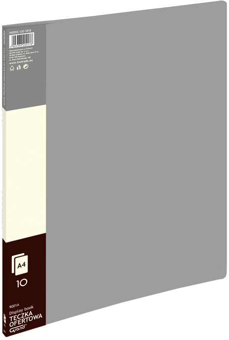 Album ofertowy Grand 9001A, A4, 10 koszulek, szary
