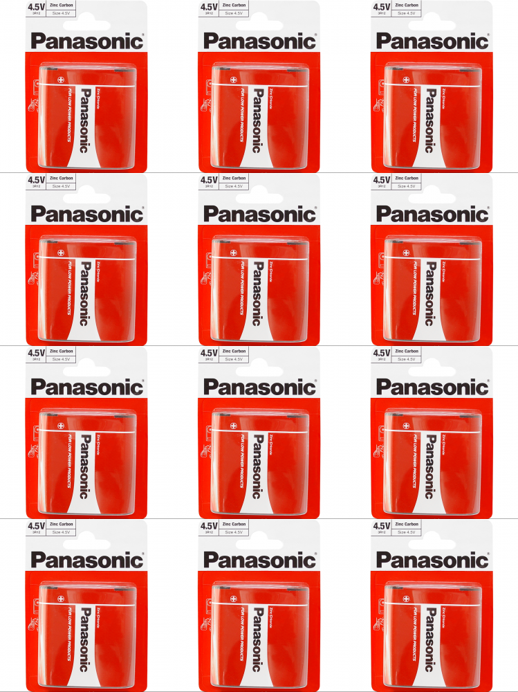 12x Bateria cynkowo-węglowa Panasonic, 3R12, 4.5V, 1 sztuka